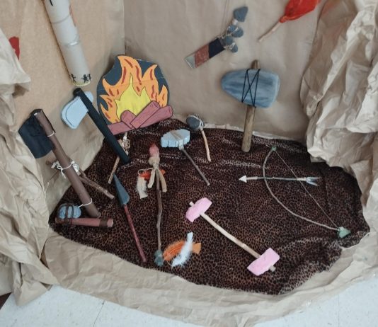 La prehistoria: proyecto de 1º de Primaria y trabajos de 4º